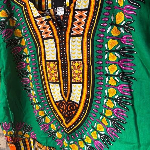 Dashiki Shirt Hippie Mexican Afro Gringo Poncho Tribal Unisex Festival T-Shirts - Picture 9 of 9